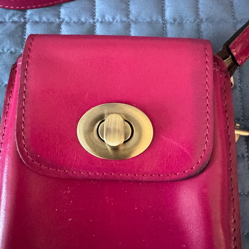 Patricia Nash Leather Pink Crossbody Bag - Picture 4 of 9